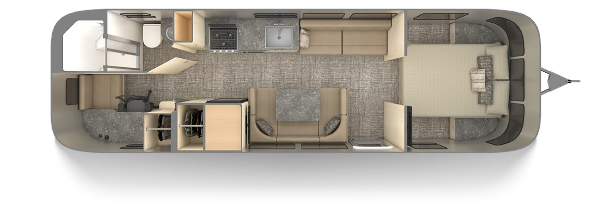 Airstream-Flying-Cloud-30FB-Bunk-Carolian-Clay-2023-Floor-Plan