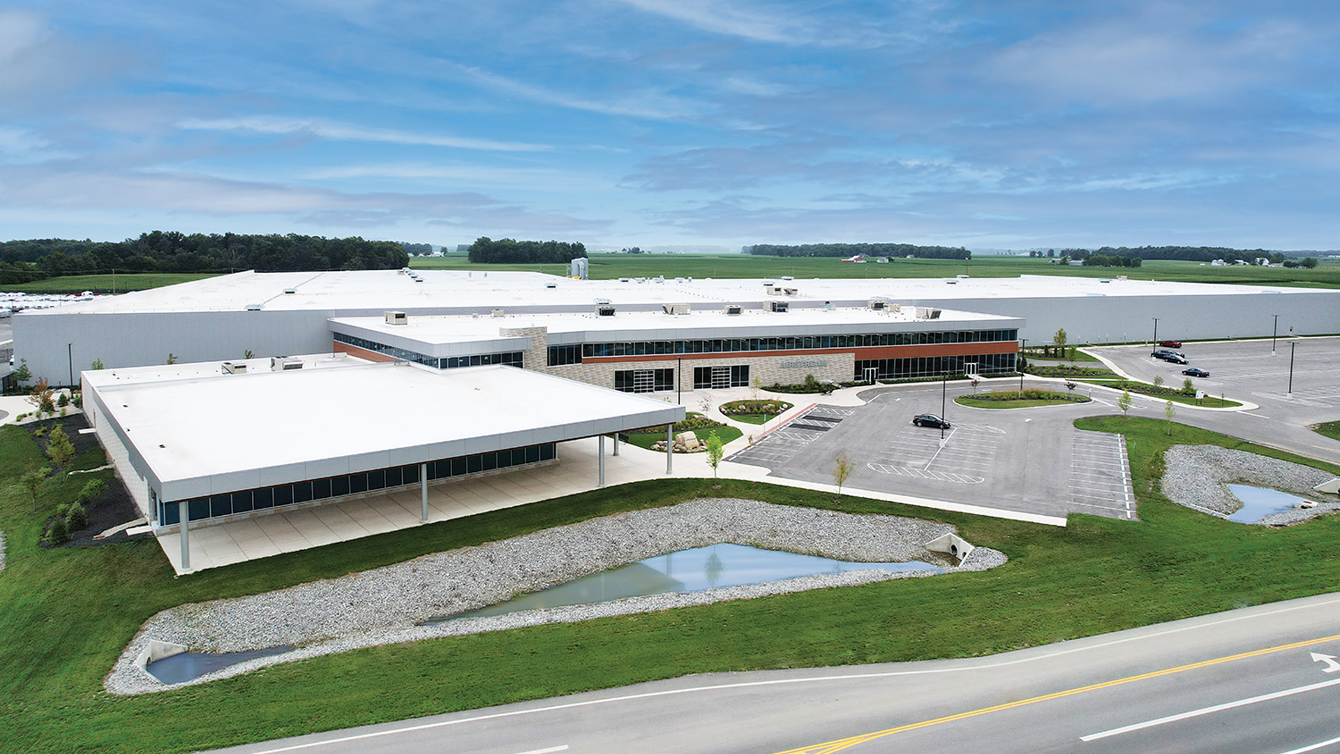The newly built Airstream travel trailer plant in Jackson Center, Ohio.