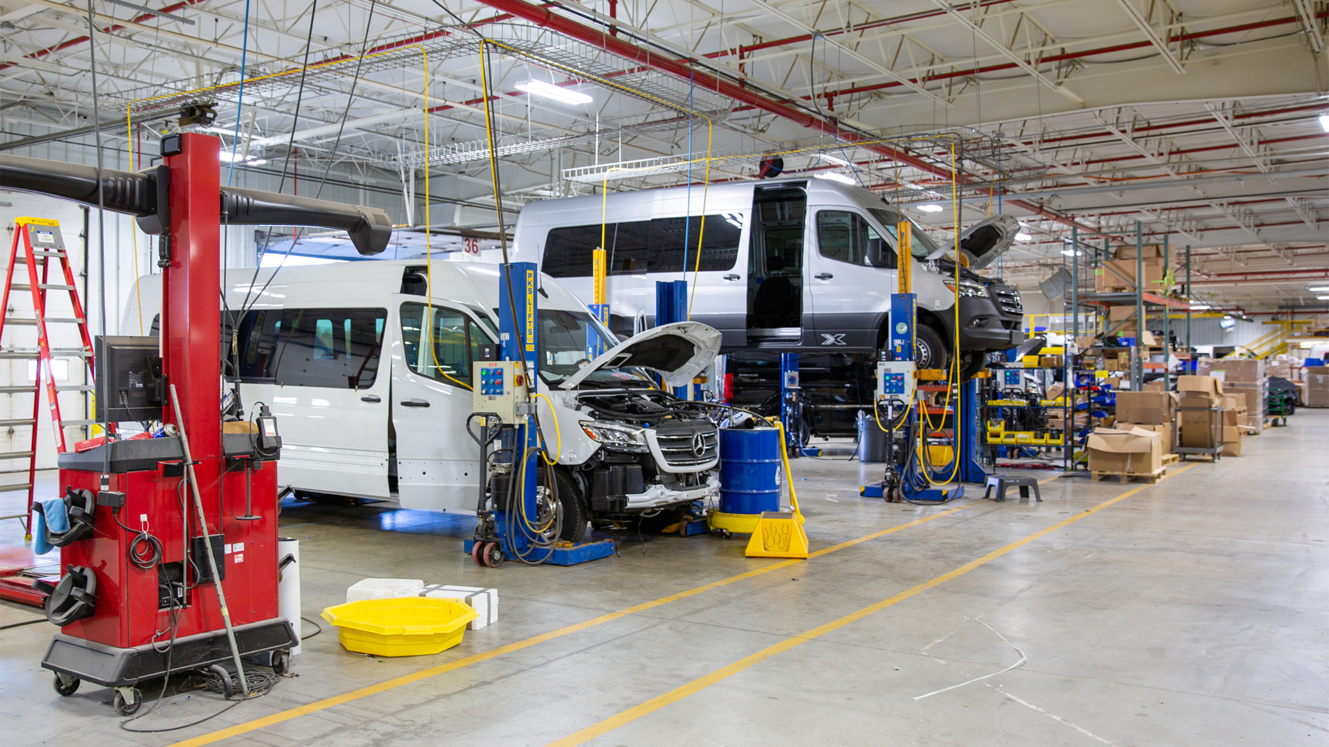 Airstream Class B Motorhomes being built in the Touring Coach facility in Jackson Center, OH